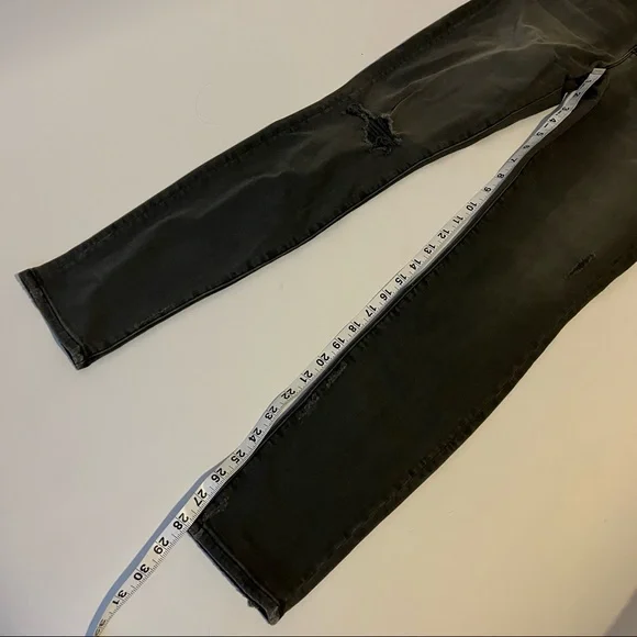 MOTHER Women's Skinny Jeans in Dark Gray - Picture 7 of 8